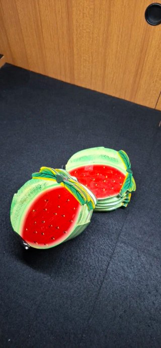 Set 8 Poggiatazzine Ceramica