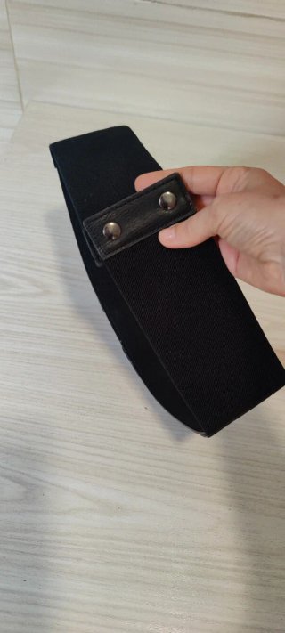 Cinturón Corsé Elástico Negro - Estilo Lace-up