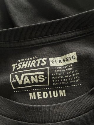T-shirt VANS Uomo Taglia M Slim Cotone Nero Casual
