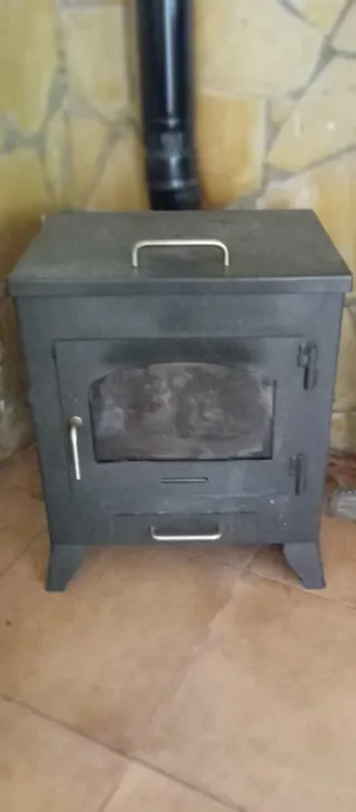 Estufa de leña panadero negra