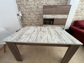 Set muebles salón moderno estilo madera