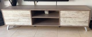 Set muebles salón moderno estilo madera