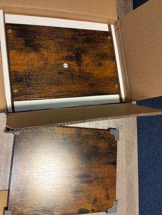 VASAGLE Mesa de Sofá, Mesa Auxiliar de 2 Niveles