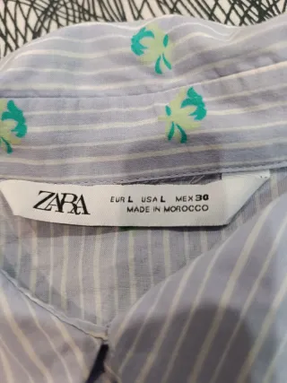 Camisa Zara Rayas Flores