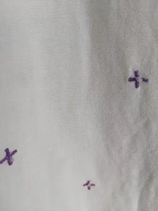 Falda larga blanca bordada