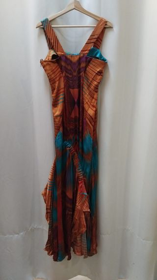 Vestido fiesta Victorio & Lucchino naranja/turques