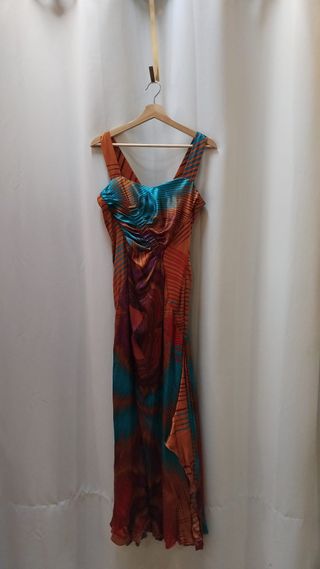 Vestido fiesta Victorio & Lucchino naranja/turques