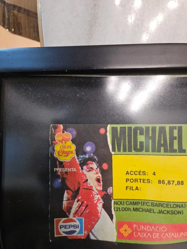 Entrada sin usar Michael Jackson - Nou Camp 1988