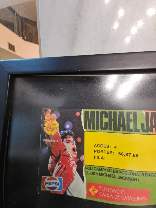 Entrada sin usar Michael Jackson - Nou Camp 1988