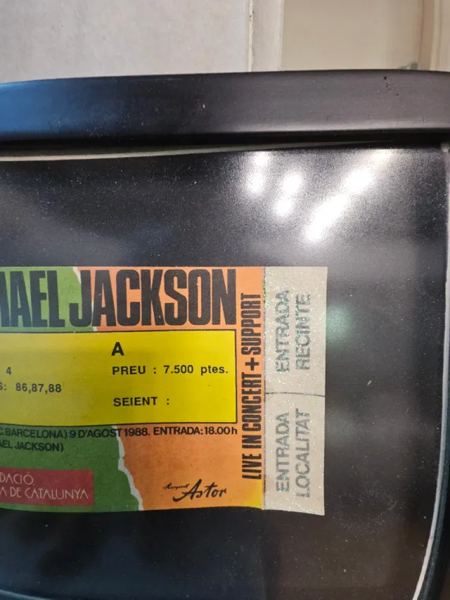 Entrada sin usar Michael Jackson - Nou Camp 1988