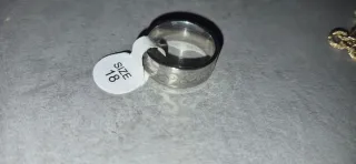 Anello in acciaio misura 18 con tribale