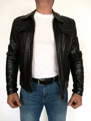 Biker Oakwood cuero auténtico S Medidas indicadas
