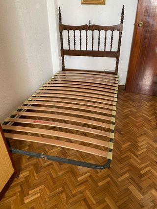 Somier individual 105x190 con cabecero de madera