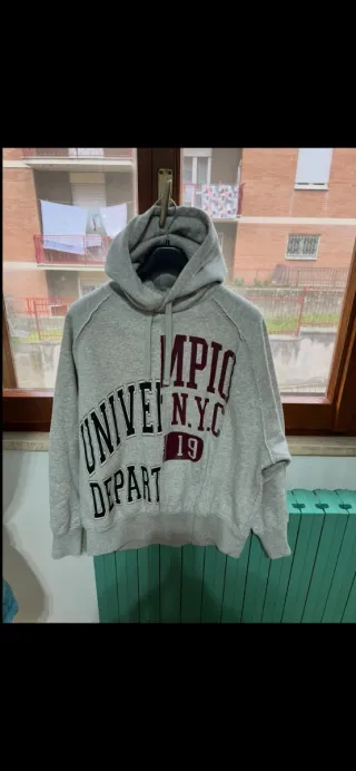 Felpa con cappuccio unisex S indossata una volta