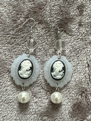 Orecchini Cameo Perla e Cristallo