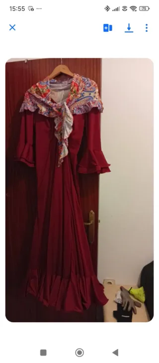 Traje de flamenca lunares Y colores liso