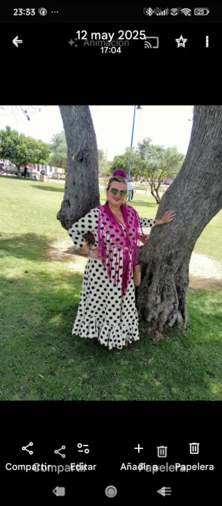 Traje de flamenca lunares Y colores liso