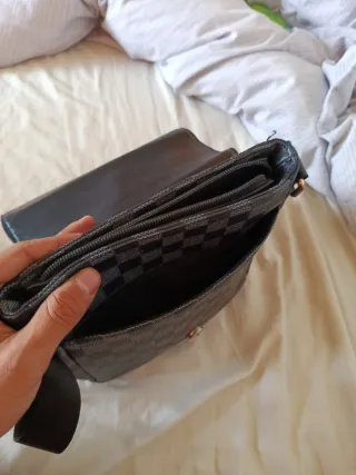 Borsa Louis Vuitton Uomo Grigia e Dorata