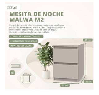 Mesitas + cómoda beige (DESMONTADAS)