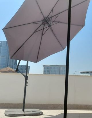Sombrilla Terraza Negra + Base Hormigón