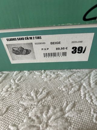 Sandalias Clarks Marrones Talla 38