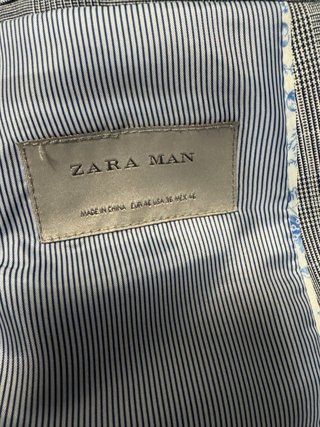 Giacca Zara a quadri grigia