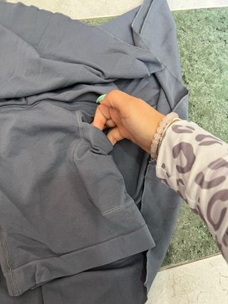 Falda pantalón deportiva gris azulado