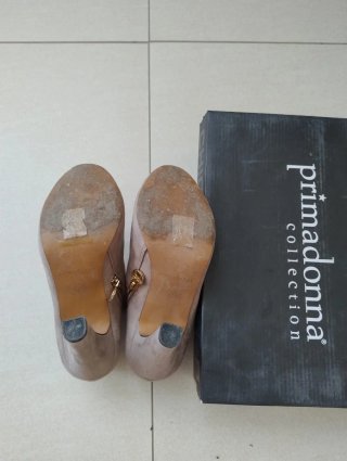 Stivaletti Primadonna Beige Camoscio Tacco