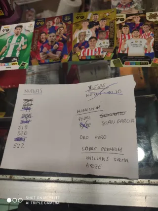 Cartas Panini Colección Fútbol