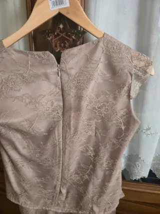 Traje de 3 piezas Cocktail Beige/Oro