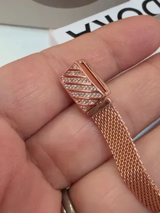 Pulsera Pandora Oro 14k Chapado Malla