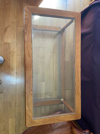 Mesa centro madera y cristal