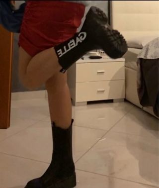 Stivaletti neri Gaëlle con plateau