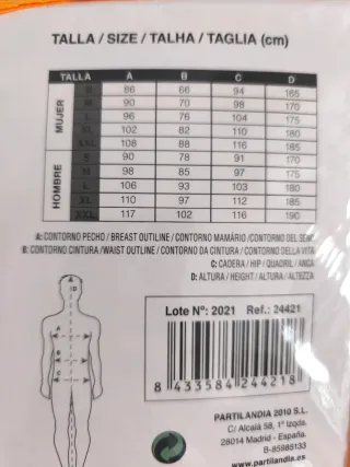 Disfraz Muñeca Juego Calamar Partilandia Talla S