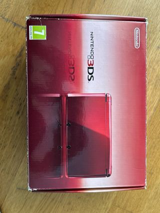 Nintendo 3DS Rojo Metálico COMPLETA + Caja + Mario