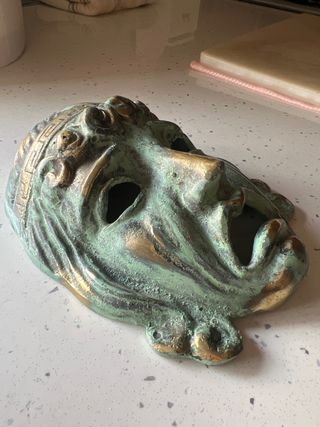 Máscara Griega Bronce Siglo XX