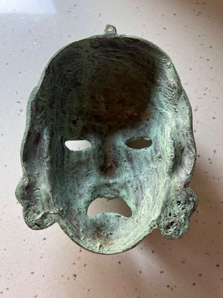 Máscara Griega Bronce Siglo XX