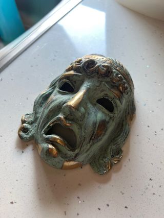 Máscara Griega Bronce Siglo XX