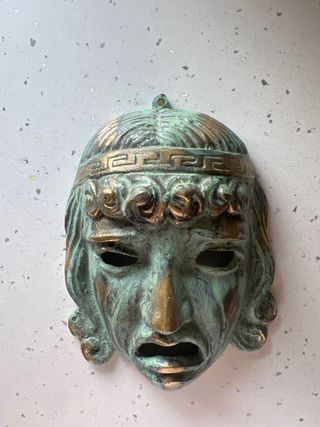 Máscara Griega Bronce Siglo XX