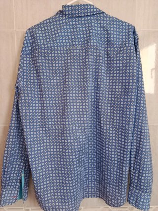 Camisa Cortefiel Estampada Azul Talla XXL