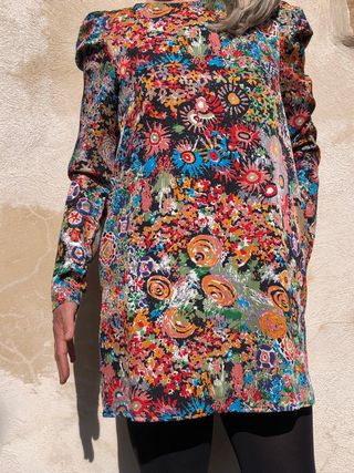 Vestido Orion London Talla M Flores