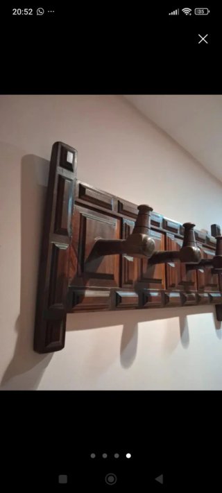 Perchero Castellano Vintage Madera y Metal