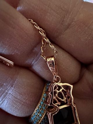 Collana con Ametista e Zaffiro Oro Rosa