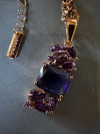 Collana con Ametista e Zaffiro Oro Rosa