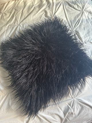 Funda de cojín negra y blanca