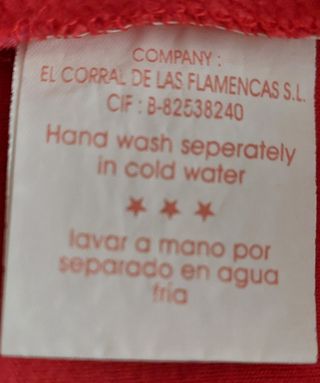 Camiseta Flamenco Flores Talla XL