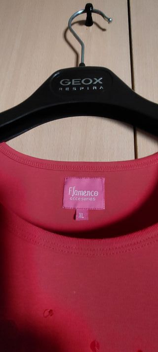Camiseta Flamenco Flores Talla XL