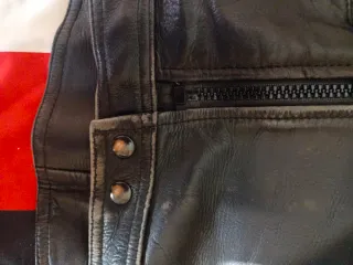 Cazadora Biker Cuero Hombre Moto Cuir