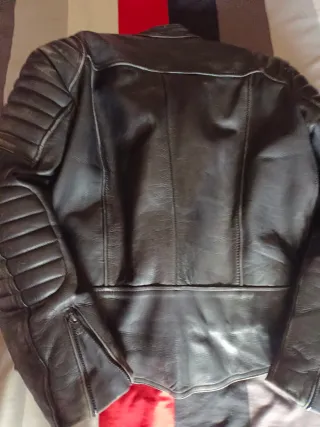 Cazadora Biker Cuero Hombre Moto Cuir