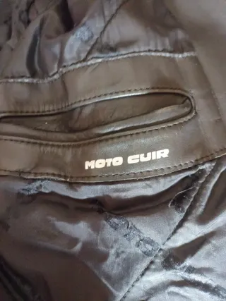 Cazadora Biker Cuero Hombre Moto Cuir